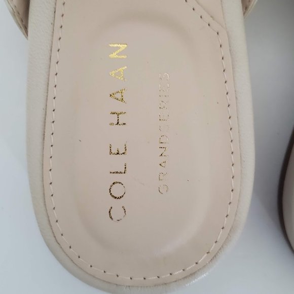 Cole Haan Women's Mules Low Heels Tan Reptile Size 9B Round Toe Leather New - Picture 4 of 8